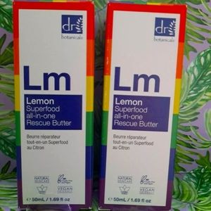 2x Dr Botanicals Lemon Superfood All In One Rescue Butter 50 ml Limited Edition.